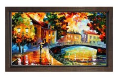 Köprülü Şehir Reprödiksiyon Tablosu Kahverengi Ahşap - 50x90