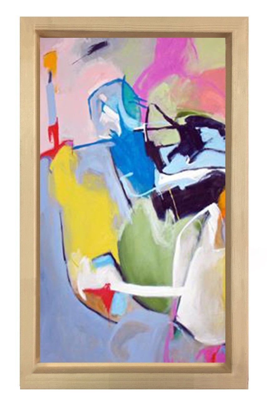 Soyut Reprodüksiyon Tablosu Naturel Ahşap - 100x150