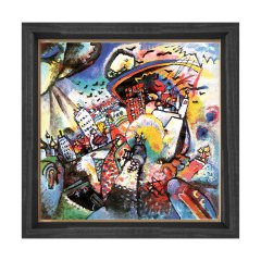 Soyut Tablo Siyah Ahşap Çerçeve - 50x50