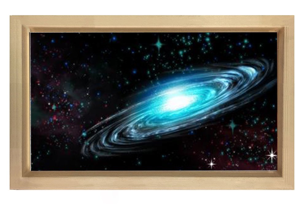 Evren ve Uzay Tablosu Naturel Ahşap - 40x60