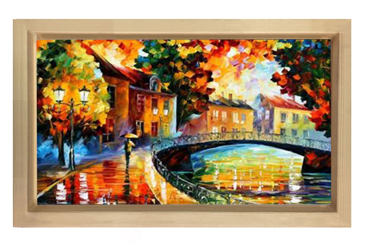 Köprülü Şehir Reprödiksiyon Tablosu Naturel Ahşap - 45x30