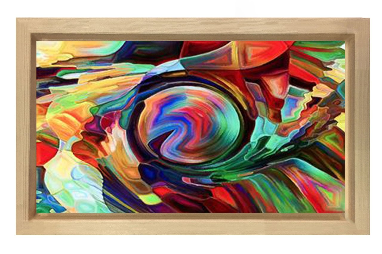 Soyut Reprodüksiyon Tablosu Naturel Ahşap - 100x150