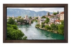 Mostar Köprüsü Tablosu Kahverengi Ahşap - 40x60