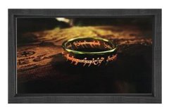 Sauron Yüzüğü Tablosu Siyah Ahşap Çerçeve - 40x60