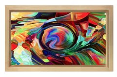 Soyut Reprodüksiyon Tablosu Naturel Ahşap - 40x60