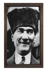Ata Gülerken Tablosu Kahverengi Ahşap - 100x150