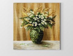 Vazoda Çiçek Natürmort Tablosu Çerçevesiz - 30x30