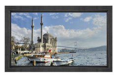 Ortaköy Camisi  Tablosu Siyah Ahşap Çerçeve - 100x200