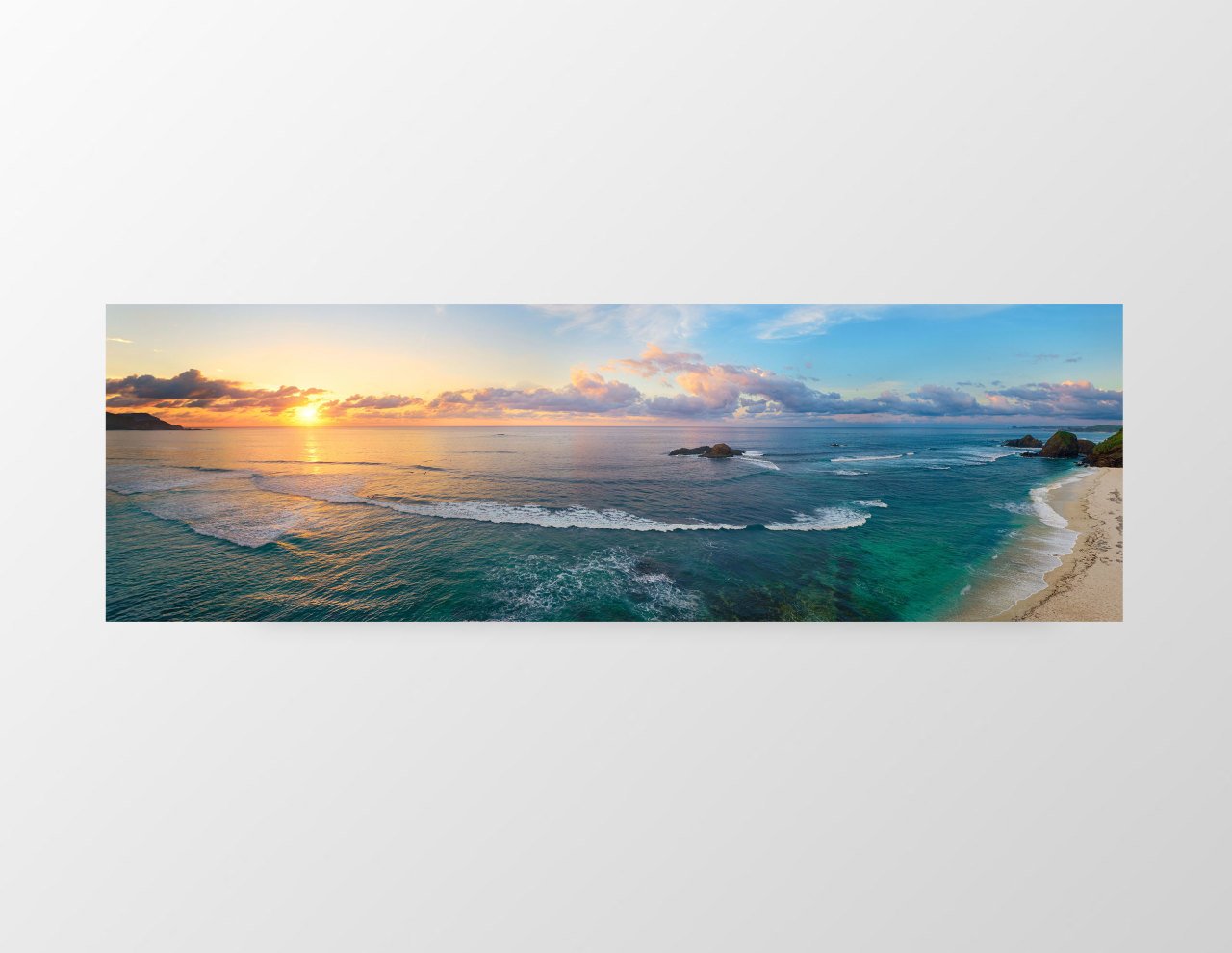 Gökyüzü ve Deniz Tablosu Çerçevesiz - 120x40