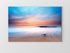 Bulutlar ve Sisli Deniz Tablosu Çerçevesiz - 50x70