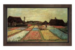 Tarlalar Tablosu Kahverengi Ahşap Çerçeve - 50x70