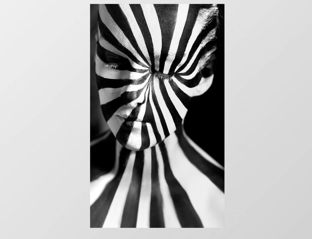 Siyah Beyaz  Adam Tablosu Çerçevesiz - 50x90