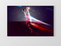 Basketbolcu Ve Smaç Tablosu Çerçevesiz - 45x30