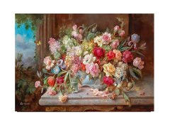 Hans Zatzka - Bahar Çiçekleri Tablosu Çerçevesiz - 100x200