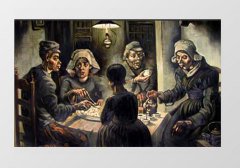Patates Soyucuları Tablosu Çerçevesiz - 100x200