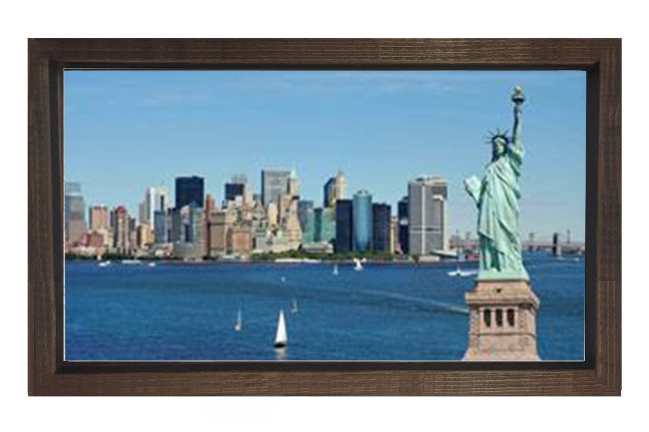 Amerika Tablosu Kahverengi Ahşap - 100x200