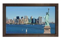 Amerika Tablosu Kahverengi Ahşap - 100x200