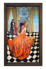 Balo Salonu Tablosu Kahverengi Ahşap Çerçeve - 40x60
