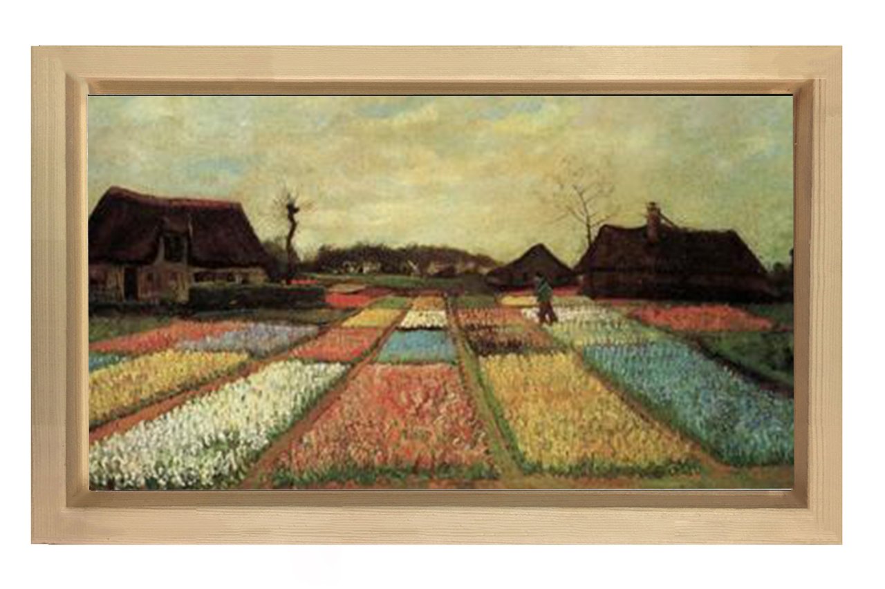 Tarlalar Tablosu Naturel Ahşap Çerçeve - 50x70