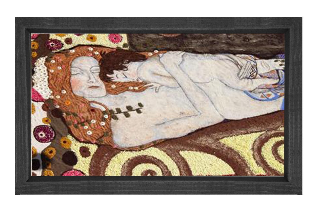 Gustav Klimt Tablosu Siyah Ahşap - 45x30