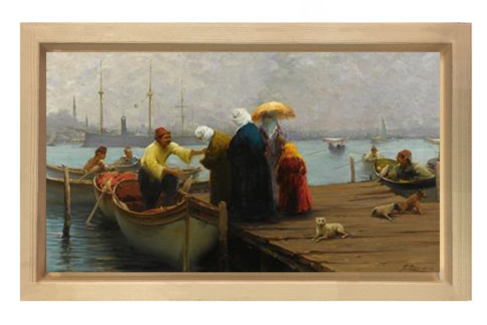 Cariyeler Kayığı Tablosu Naturel Ahşap - 70x100