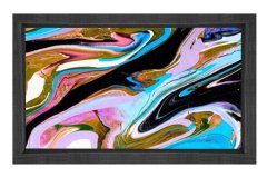 Soyut Reprodüksiyon Tablosu Siyah Ahşap - 100x150