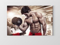 Fitness Yapan Adam Tablosu Çerçevesiz - 45x30