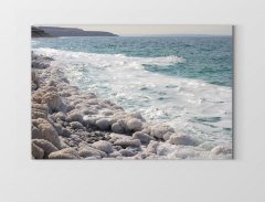 Taşlık Deniz Manzarası Tablosu Çerçevesiz - 45x30