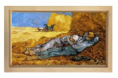 İş Sonrası Dinlenme Tablosu Naturel Ahşap Çerçeve - 45x30