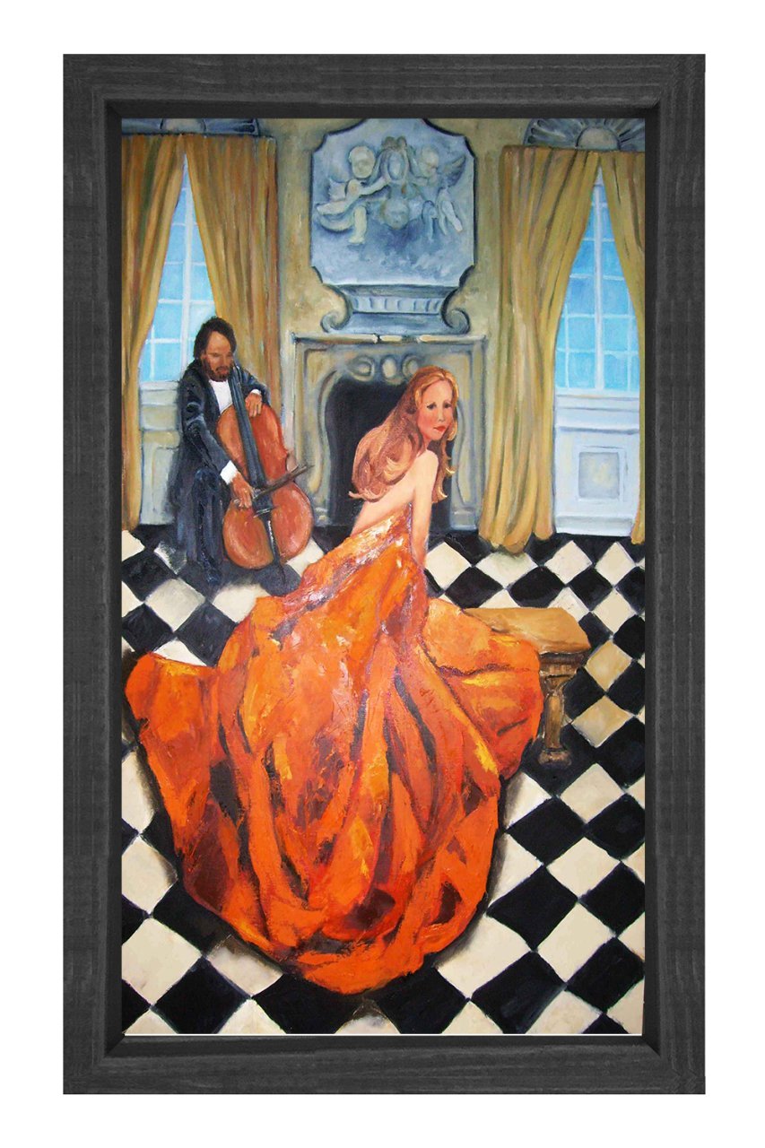 Balo Salonu Tablosu Siyah Ahşap Çerçeve - 100x150