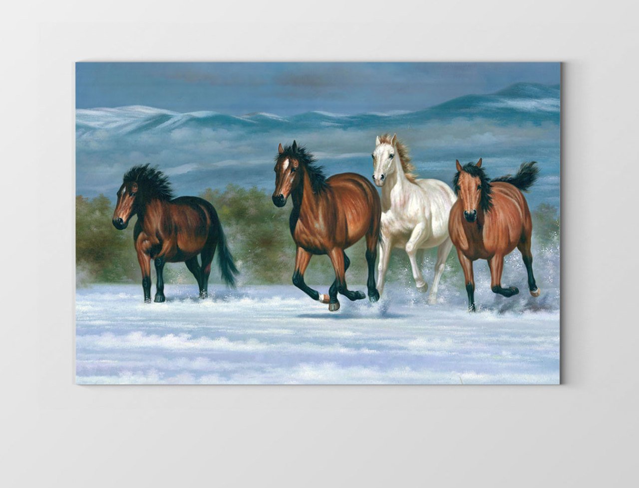 Nehir Atları Tablo Tablosu Çerçevesiz - 100x150