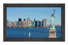 Amerika Tablosu Siyah Ahşap - 40x60