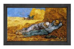 İş Sonrası Dinlenme Tablosu Siyah Ahşap Çerçeve - 100x200