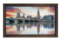 Londra Manzarası Siyah Ahşap Çerçeve - 50x90