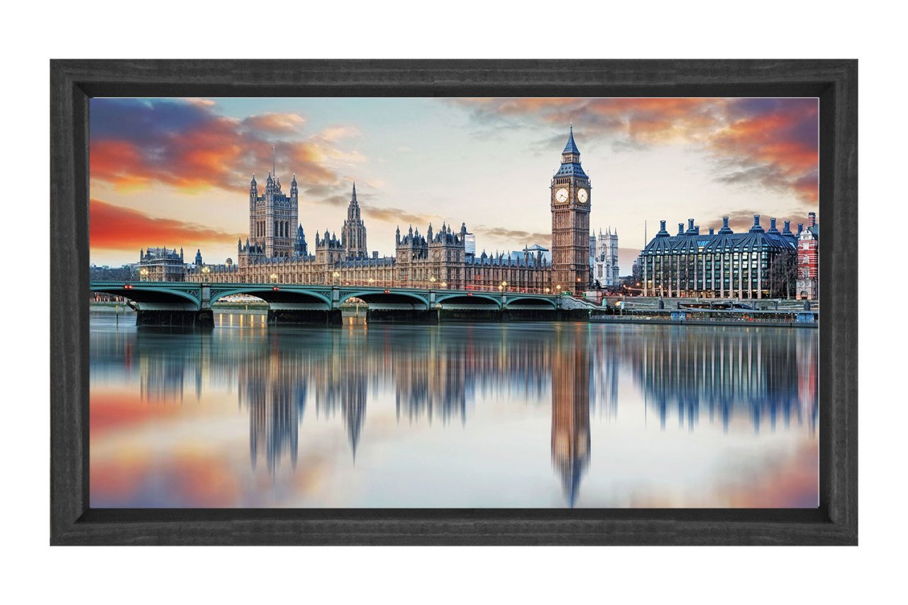 Londra Manzarası Siyah Ahşap Çerçeve - 70x100