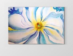 Beyaz Çiçek Tablosu Çerçevesiz - 45x30