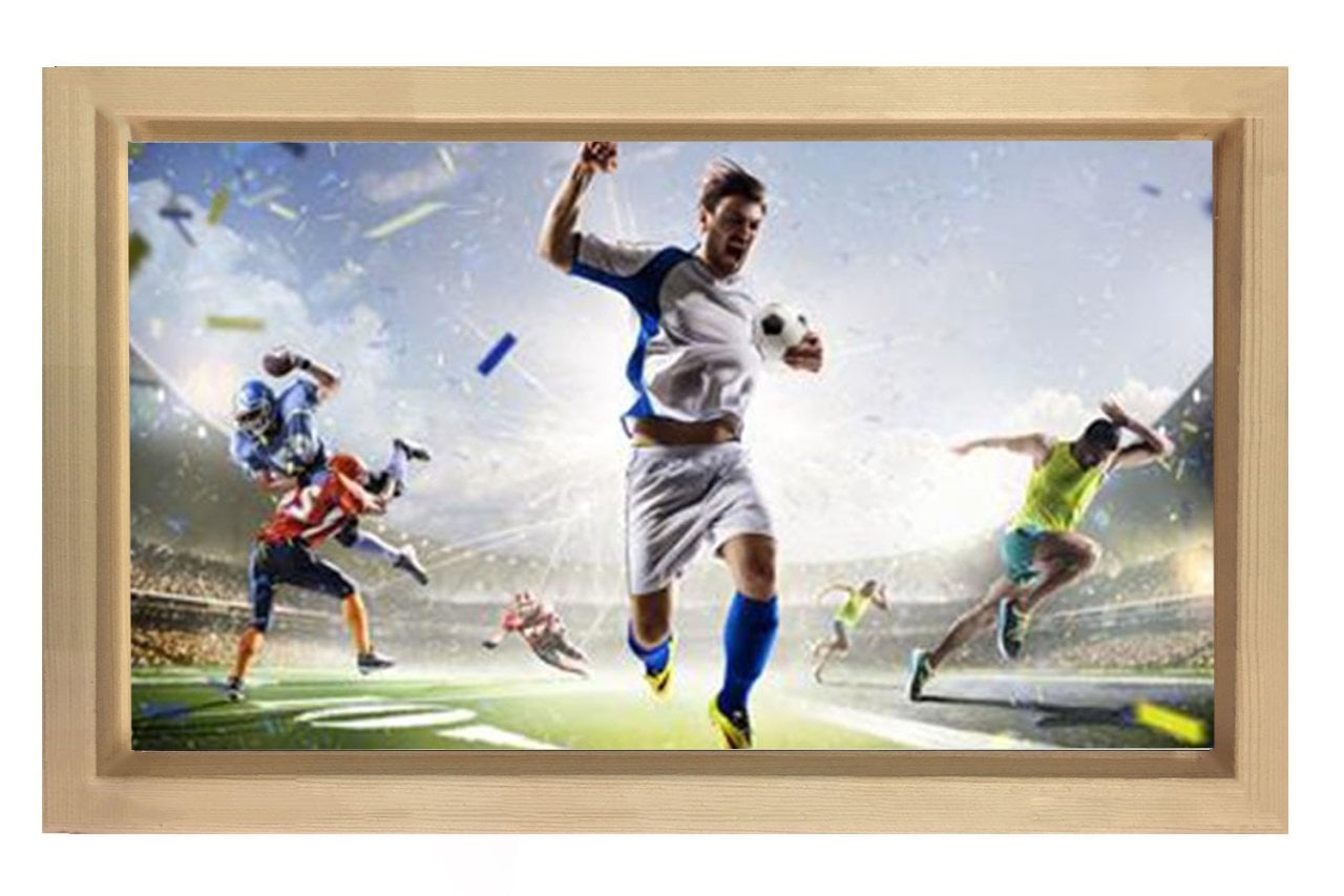 Futbolcular Tablosu Naturel Ahşap - 45x30