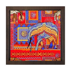 Soyut Dans Eden Kızlar Tablosu Kahverengi Ahşap Çerçeve - 50x90