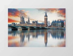 Londra Manzarası Çerçevesiz - 100x150