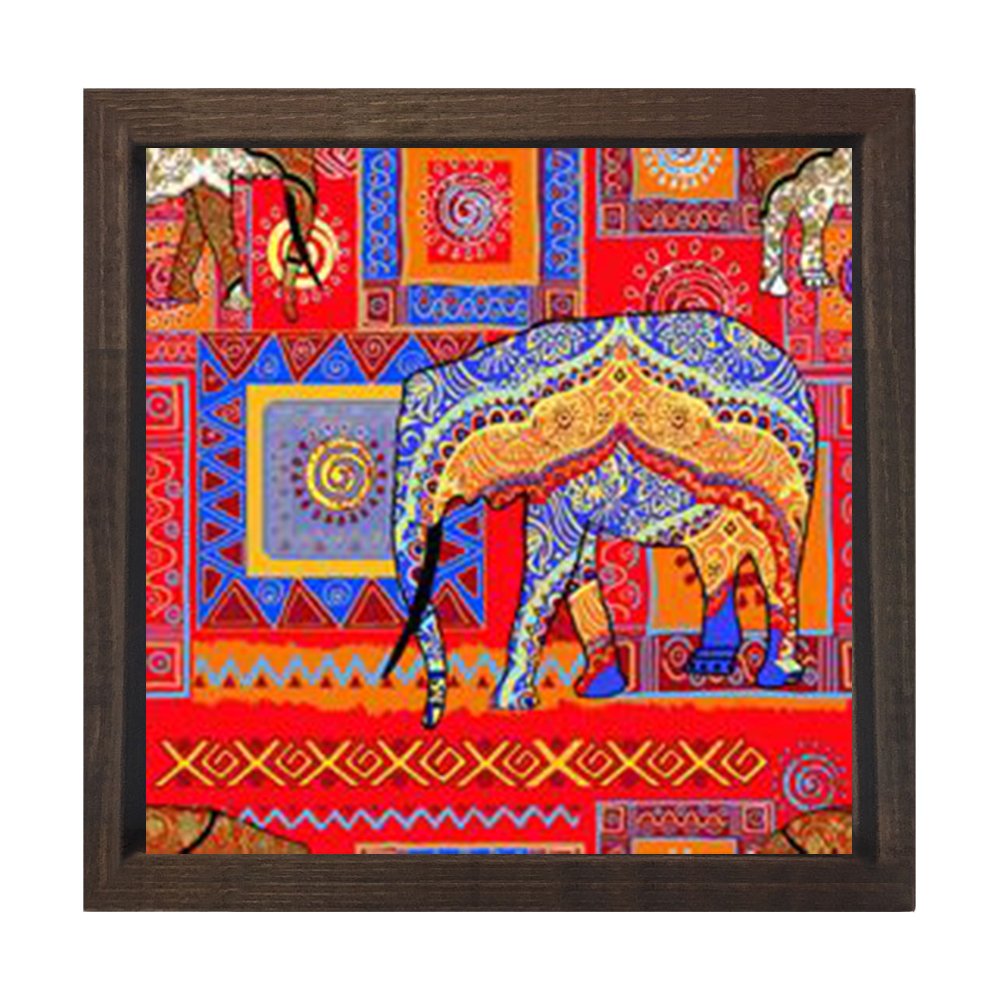 Soyut Dans Eden Kızlar Tablosu Kahverengi Ahşap Çerçeve - 70x100