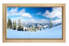 Kar Manzarası Tablosu Naturel Ahşap Çerçeve - 40x60
