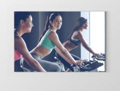 Fitness Yapan Kızlar Tablosu Çerçevesiz - 100x150