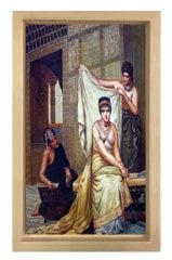 Gelin Tablosu Naturel Ahşap Çerçeve - 50x90