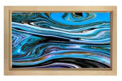 Soyut Reprodüksiyon Tablosu Naturel Ahşap - 100x200