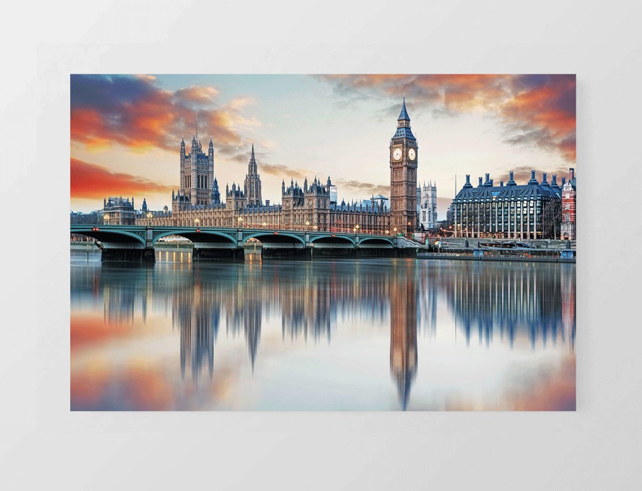 Londra Manzarası Çerçevesiz - 50x70