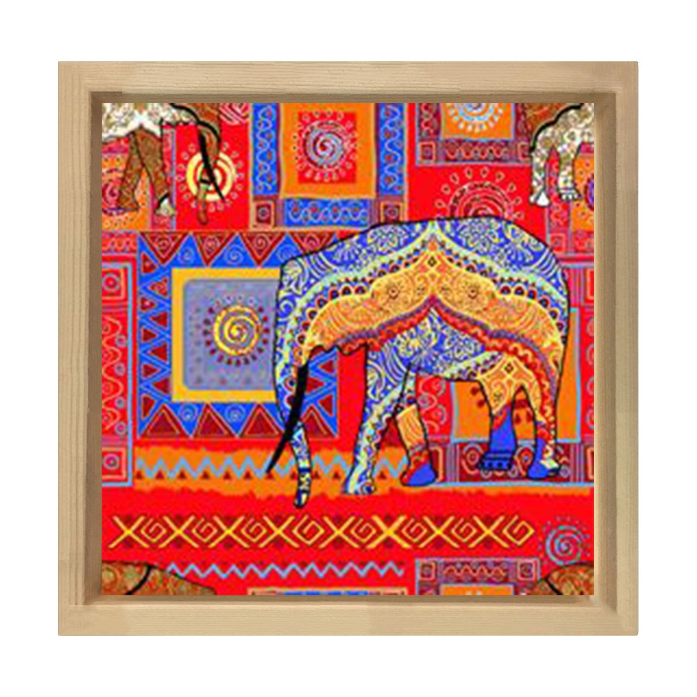 Soyut Dans Eden Kızlar Tablosu Naturel Ahşap Çerçeve - 45x30