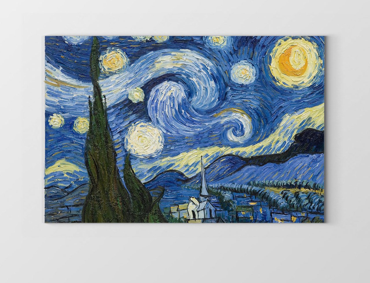 Yıldızlı Gece Tablosu Çerçevesiz - 70x100