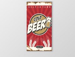 Soğuk Bira Reklam Afişi Tablosu Çerçevesiz - 40x60