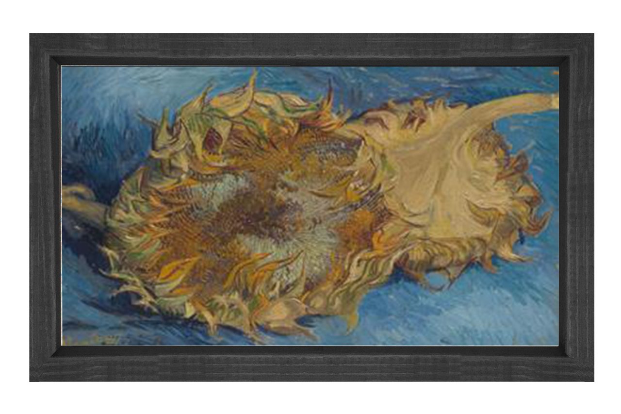 Vincent Van Gogh Tablosu Siyah Ahşap Çerçeve - 100x200