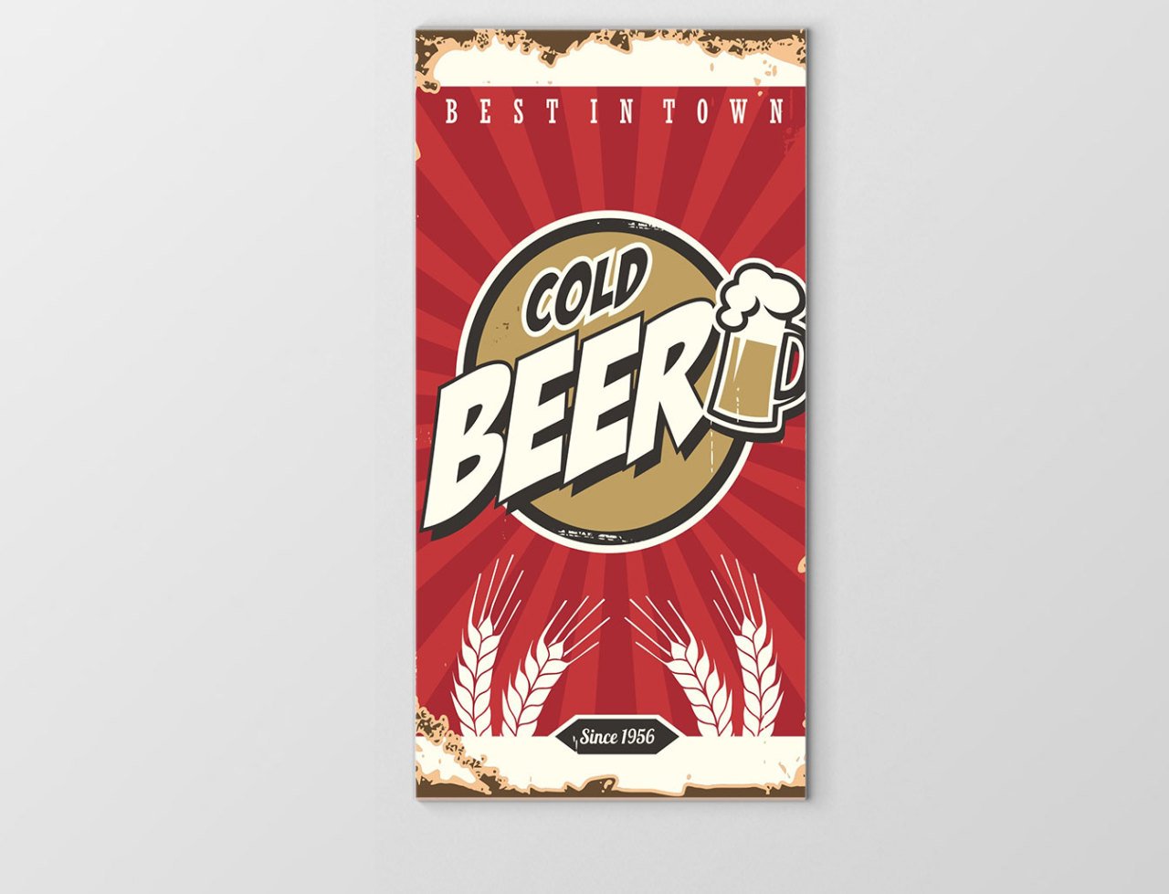 Soğuk Bira Reklam Afişi Tablosu Çerçevesiz - 50x90